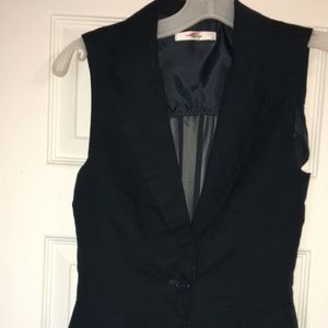 Navy Vest Blazer with Sheer back Size S